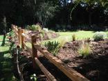 Rustic Fence divides the medow area from the existing lawn area