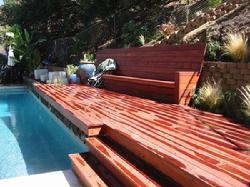 New Cantileverd Pool Deck and Built in Seating Bench