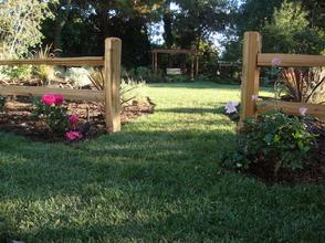 Rustic Fence - Central Lawn - Wildflower Meadow